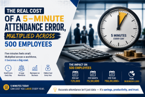 The Real Cost of a 5-Minute Attendance Error, Multiplied Across 500 Employees 